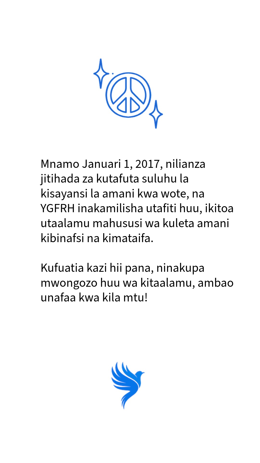 YGFRH Kenya, Swahili (Sauti)