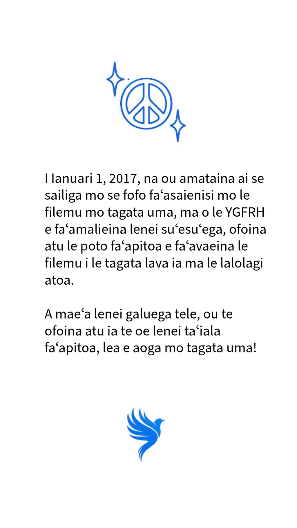YGFRH Nouvelle Zélande, Samoan (Faafuainumera)