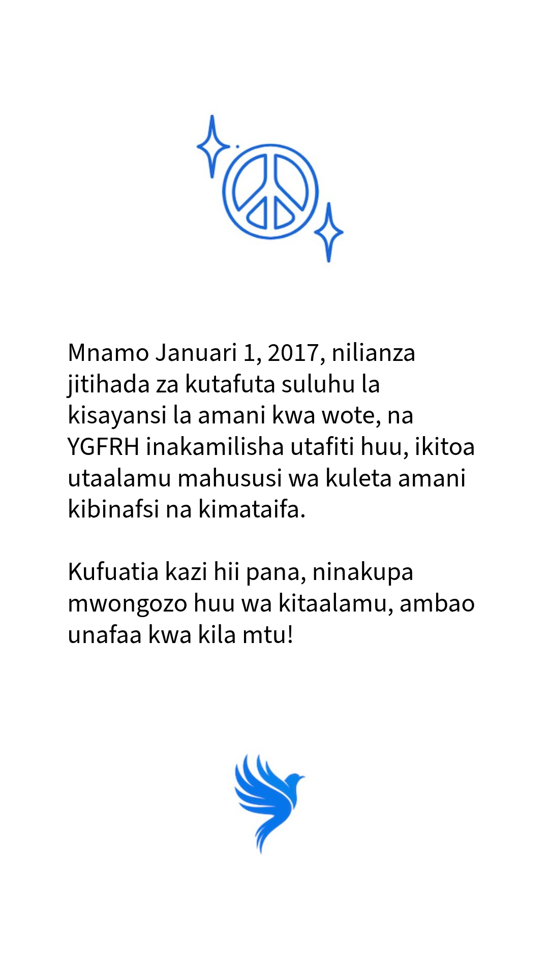YGFRH Kenya, Swahili (Karatasi)